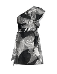 Bcbgmaxazria - One Shoulder Flounce Mini Dress - black - clothing - dresses