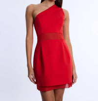 Bcbgmaxazria - One Shoulder Mini Dress - clothing - cotton - blend - dresses