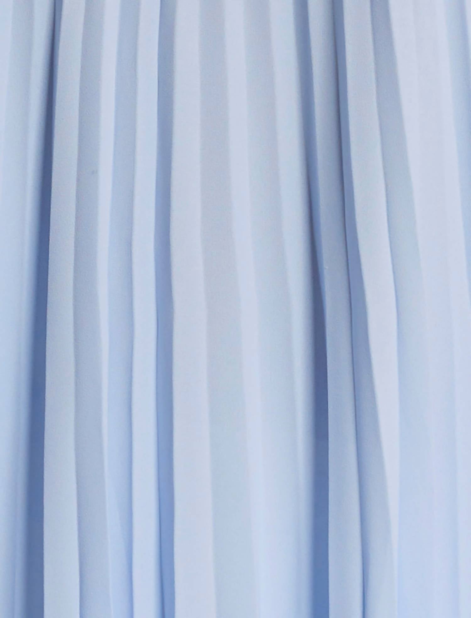 Bcbgmaxazria - Pleated Back Long Sleeve Blouse - blouses - blue - clothing