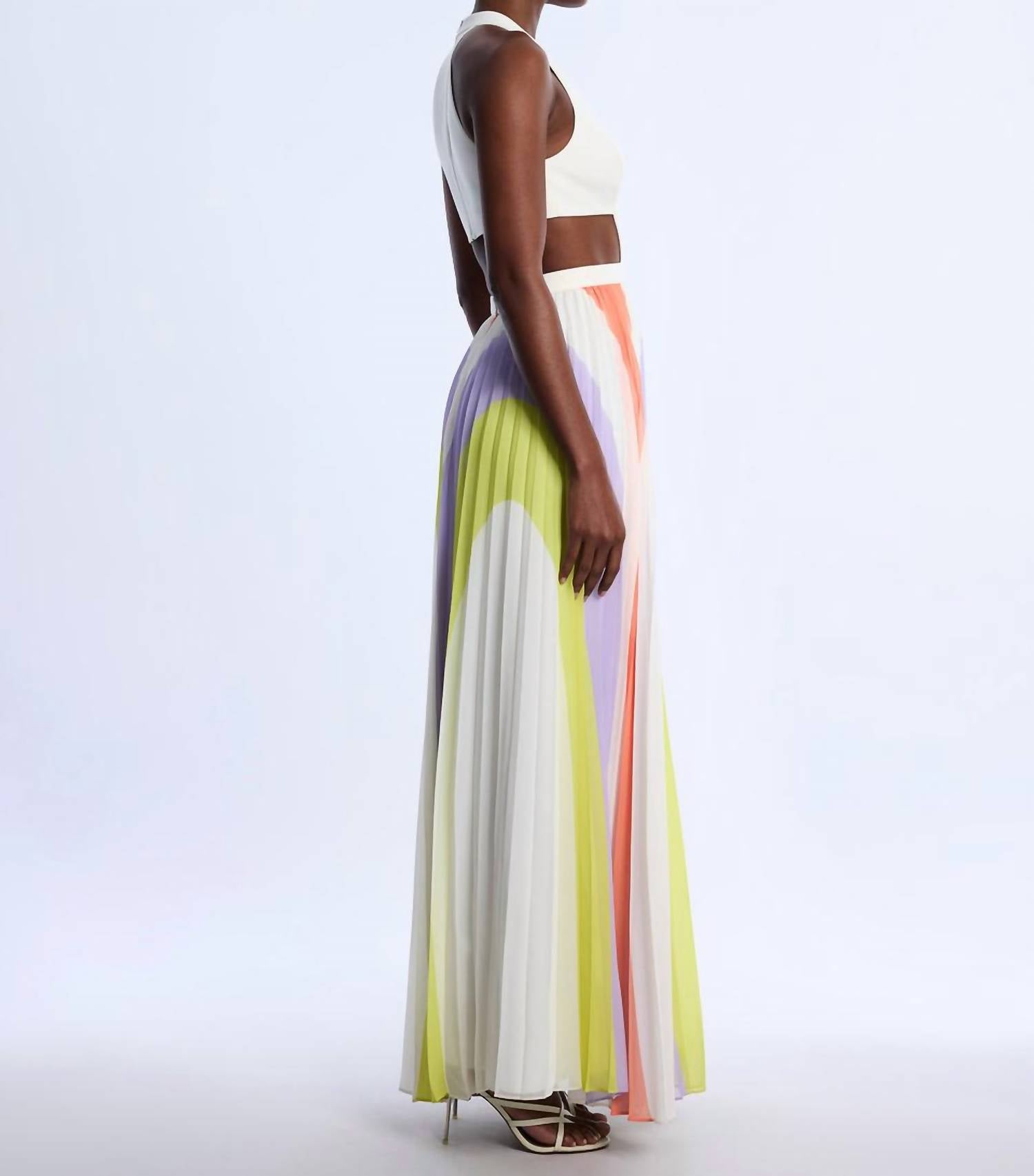 Bcbgmaxazria - Printed Pleated Cutout Maxi Dress - clothing - dresses - maxi
