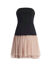 Bcbgmaxazria - Strapless Tutu Mini Dress - black - clothing - cotton - blend