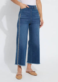 Lysse - Noah High Waist Crop Fringe Denim Jeans