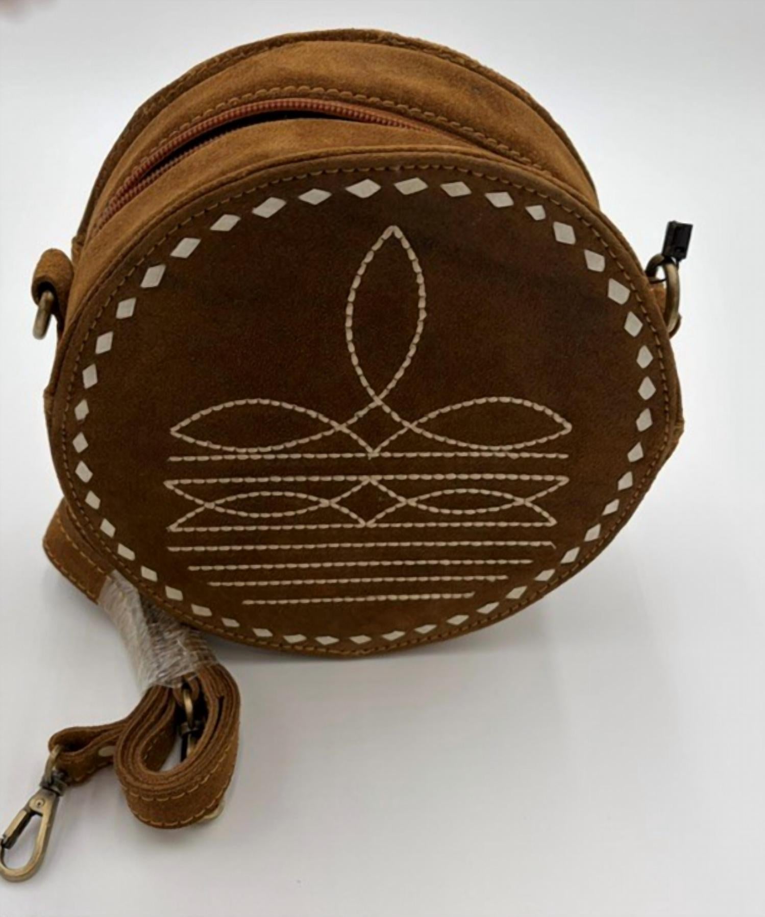 American Darling - Women's Canteen Western Boot Stitch Crossbody Bag