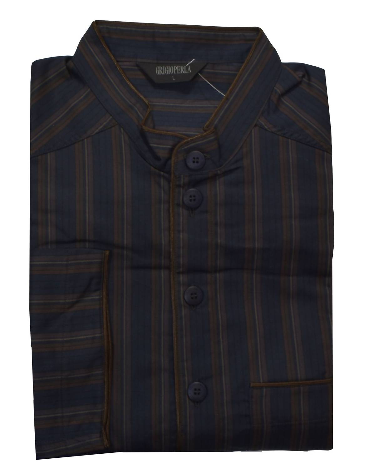 Men's Striped Cotton Pajama Top