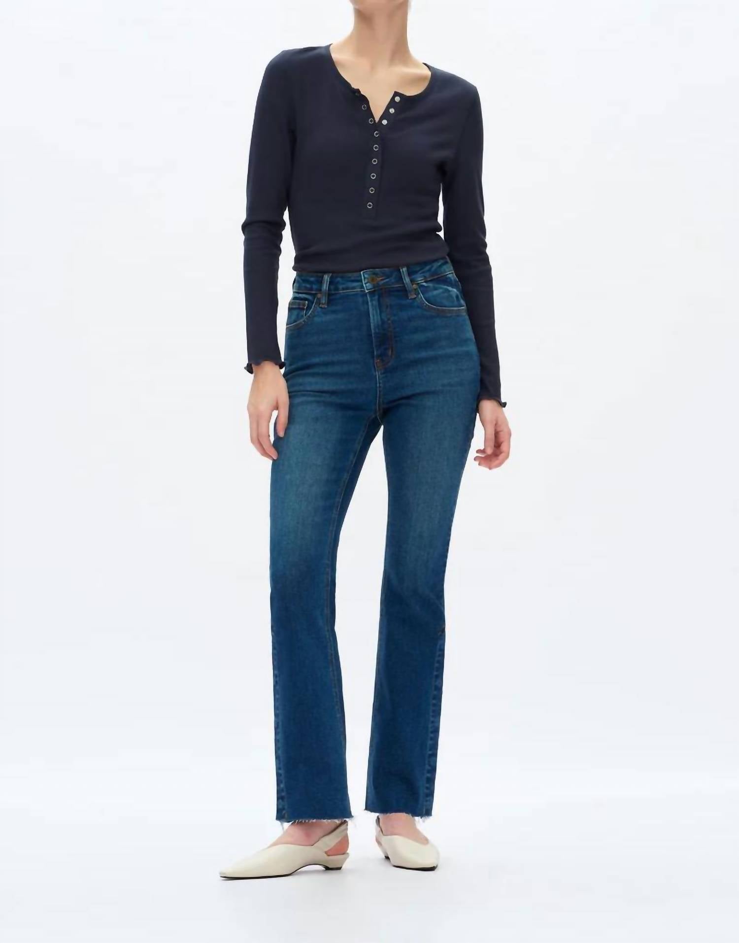 Bayeas - Lunna High Rise Boot Cut Jean