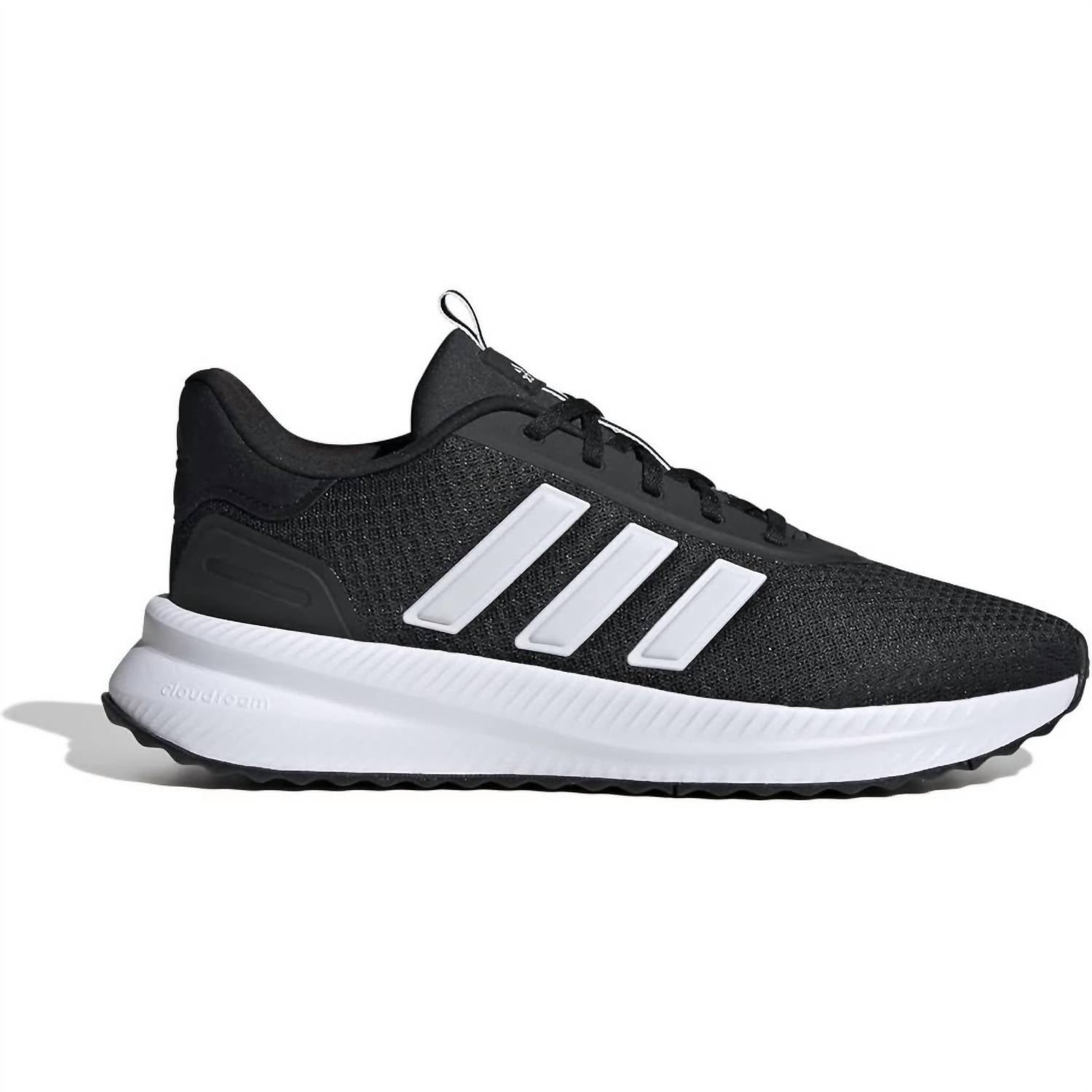 adidas Men's PLRPATH Lace Up Running Shoes in black and white - men's sneaker - detail view