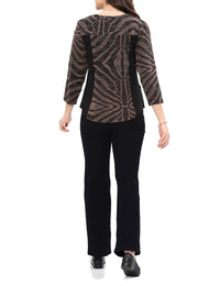 Parsley & Sage - Leta V-neck Button Top