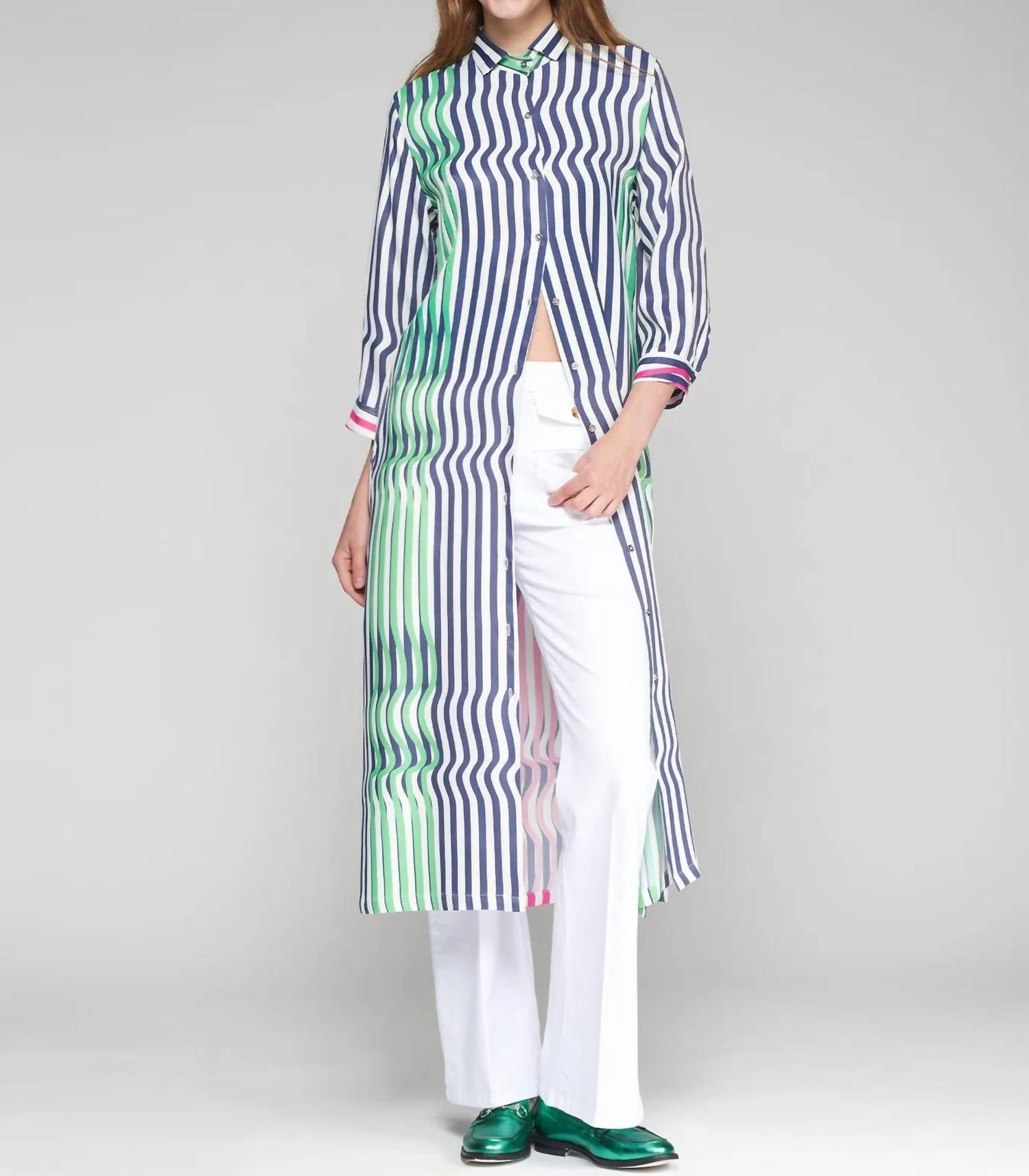 Vilagallo Raya Marino Dress in verde rosa - women's dress