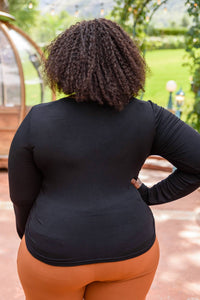 Mittoshop - Here For It Long Sleeve Ribbed Crop Top