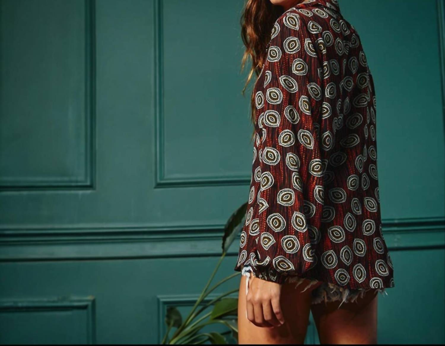 Bucketlist - Drea Geometric Print Blouse