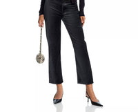 FRAME Le Sleek Straight Velveteen Jeans in green smoke - women's jeans - view 4