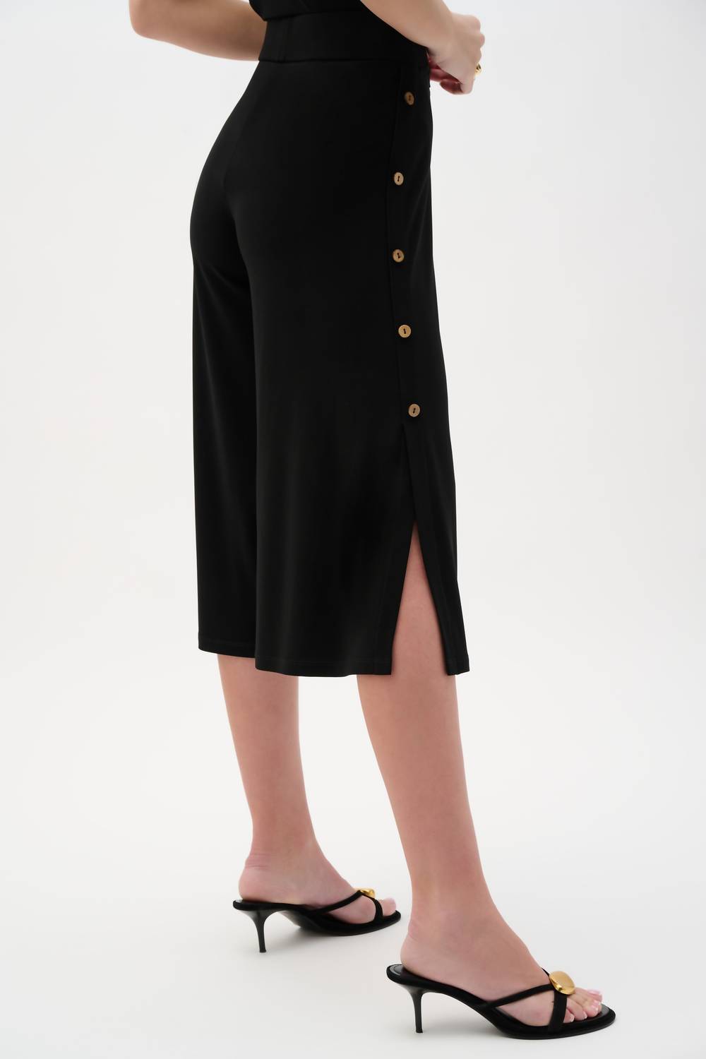 Joseph Ribkoff - Cropped Wide Leg Palazzos Pants