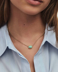 Kendra Scott Women's Daphne Frame Short Pendant Necklace in gold teal amazonite - women's jewelry - view 4