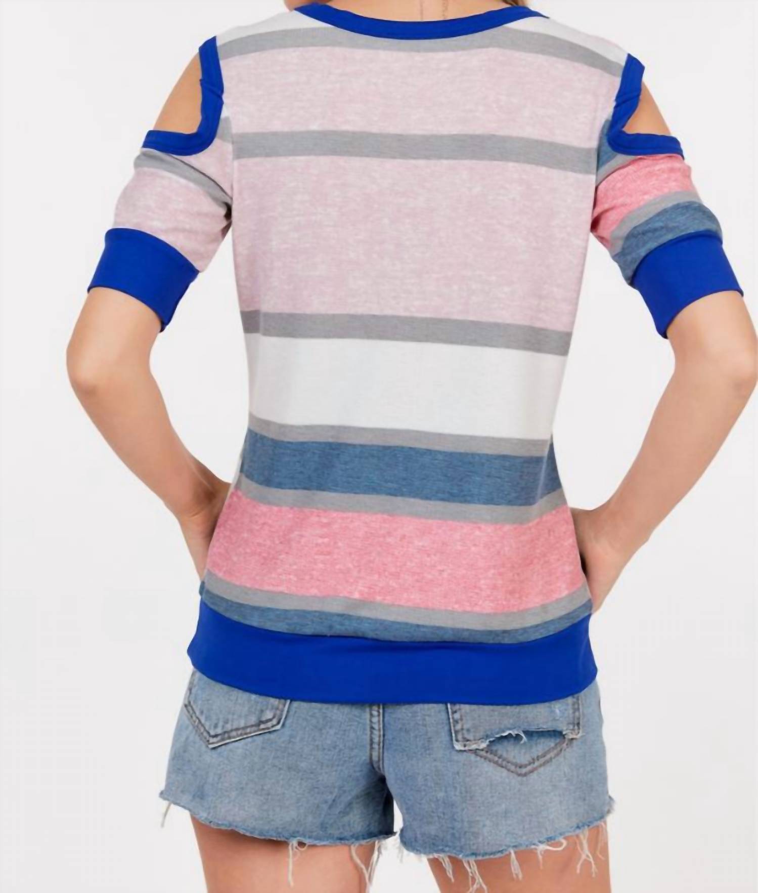 Shop Basic - Cold Shoulder Half Sleeve