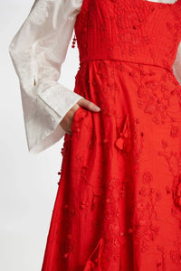 Munthe - Fronia Floral Accent Midi Dress
