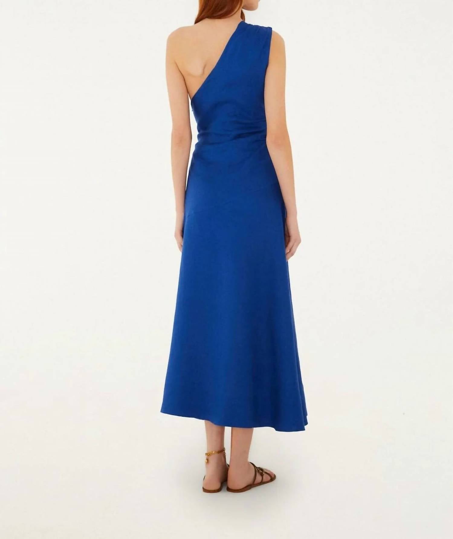Farm Rio - Seahorse Embroidery One-shoulder Midi Dress