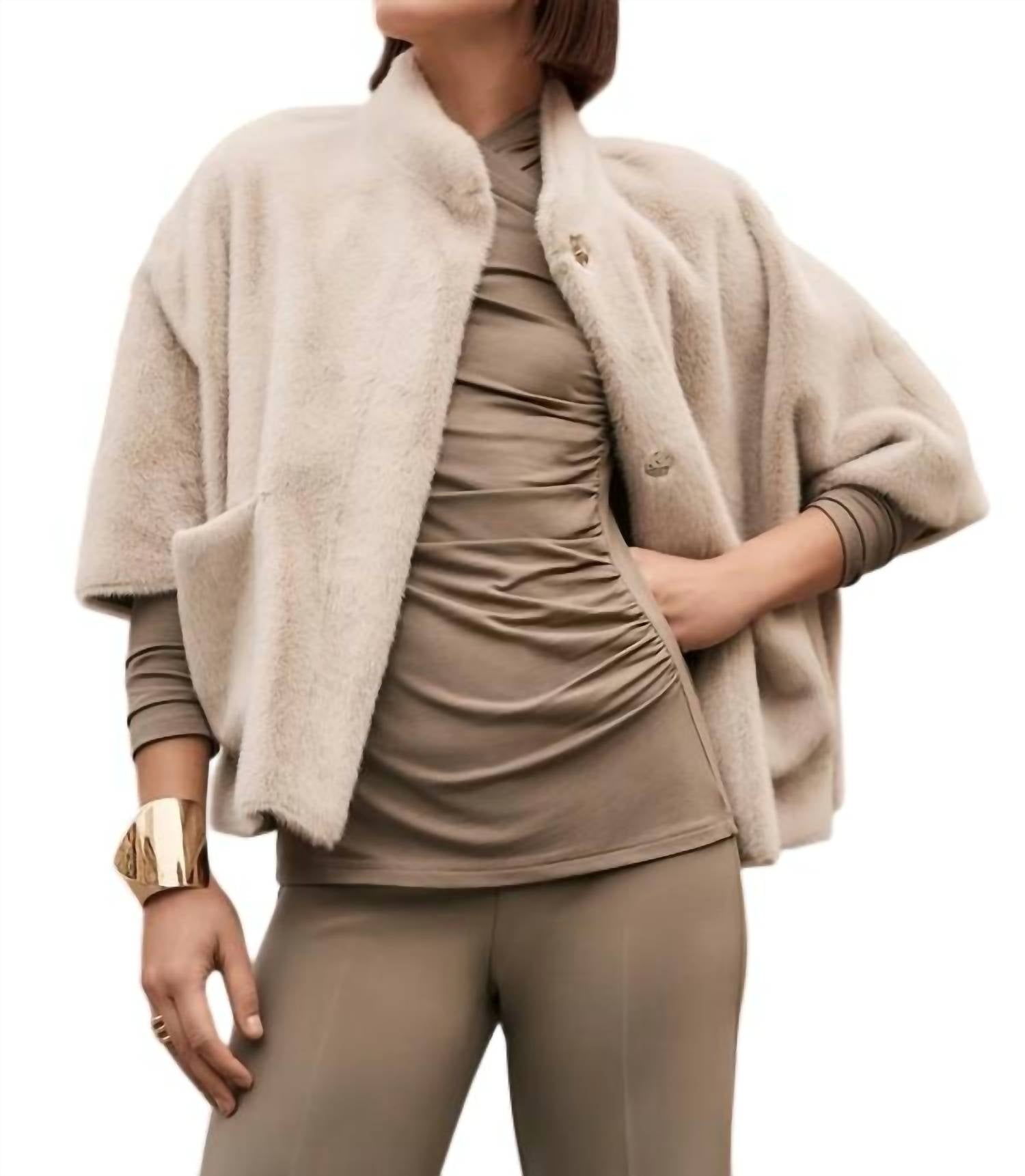 Joseph Ribkoff Minimalist Oversized Everyday Jacket in champagne - women's jacket