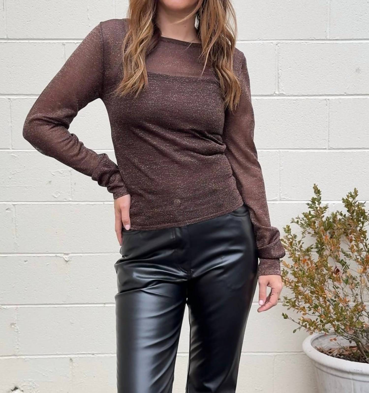 Crescent - Sierra Sheer Metallic Top