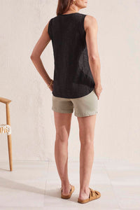 Tribal - Textured V-neck Tank