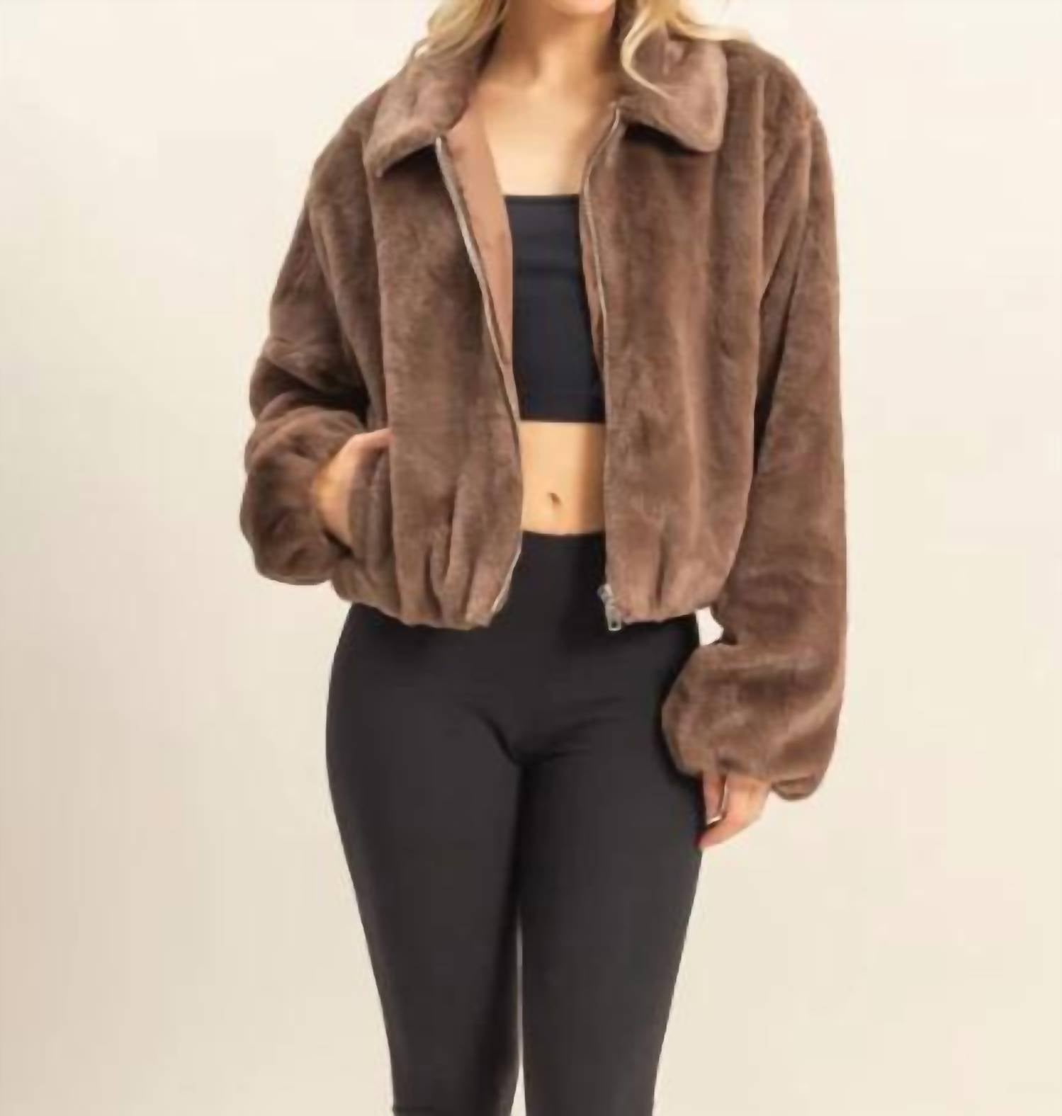 Hyfve - Gus Faux Fur Zip Jacket
