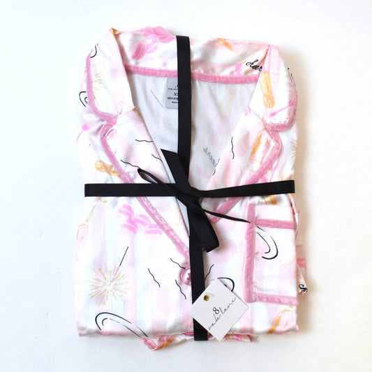8 Oak Lane - Celebrate Satin Ruffle Short Pj Set