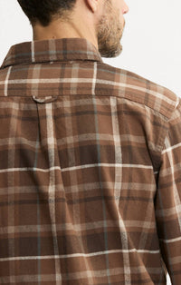 JACHS NEW YORK Brawny Flannel Shirt & Thermal Long Sleeve Tee - 2-pack in brown plaid brawny - men's shirt - view 5