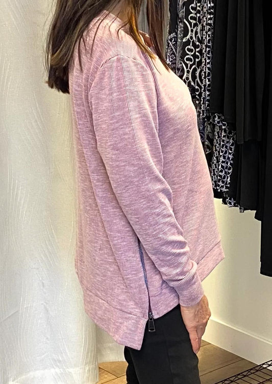 Ariella - Zipper Detail Hi-Lo Top