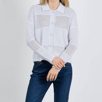 Kinross - Mixed Textured Collared Cardigan