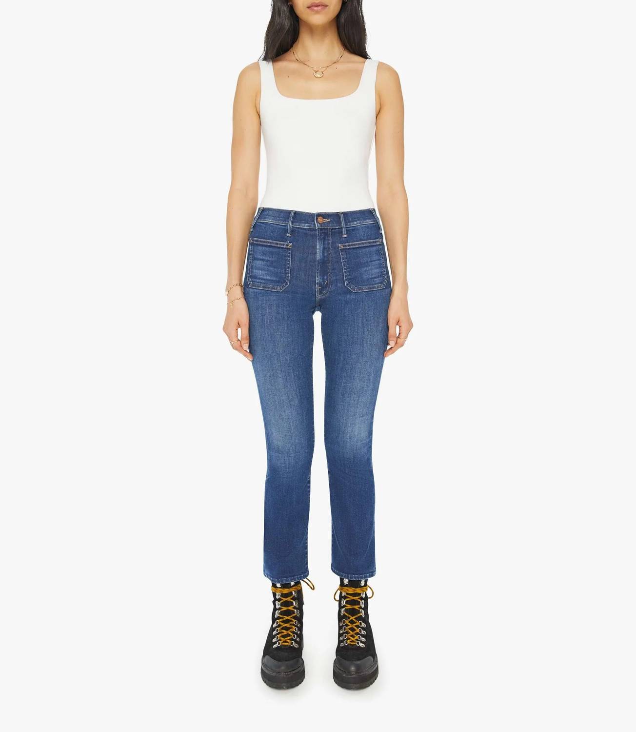 Mother - Patch Pocket Insider Flood Jean