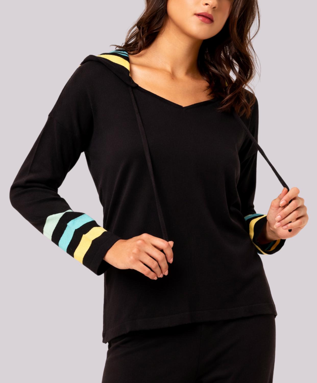 Angel Apparel - Knit Stripe Hoodie