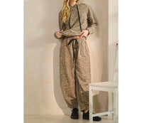 Veveret Leopard French Terry Hoodie in brown - women's top - view 6