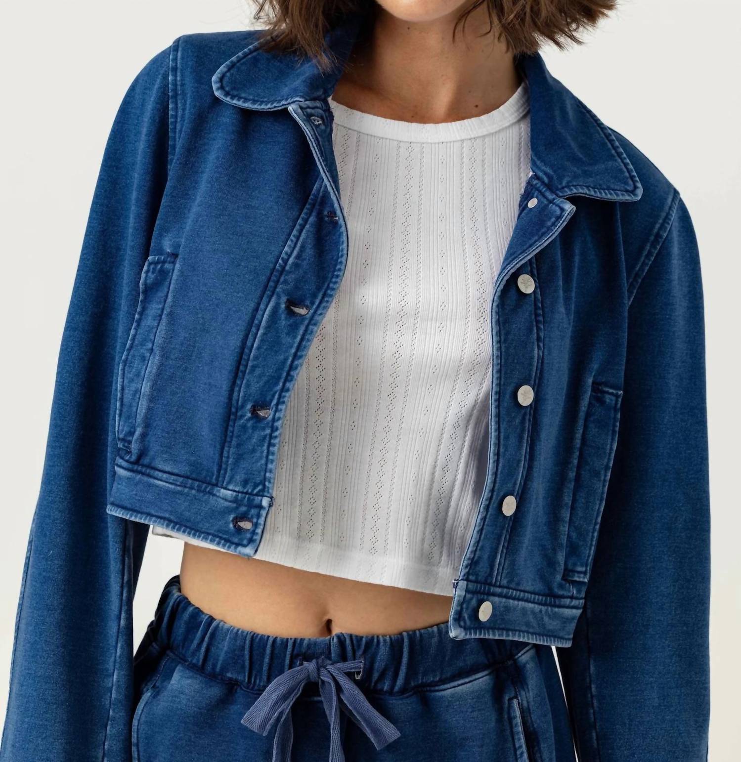 sundays Jane Jacket in medium wash denim - women's jacket