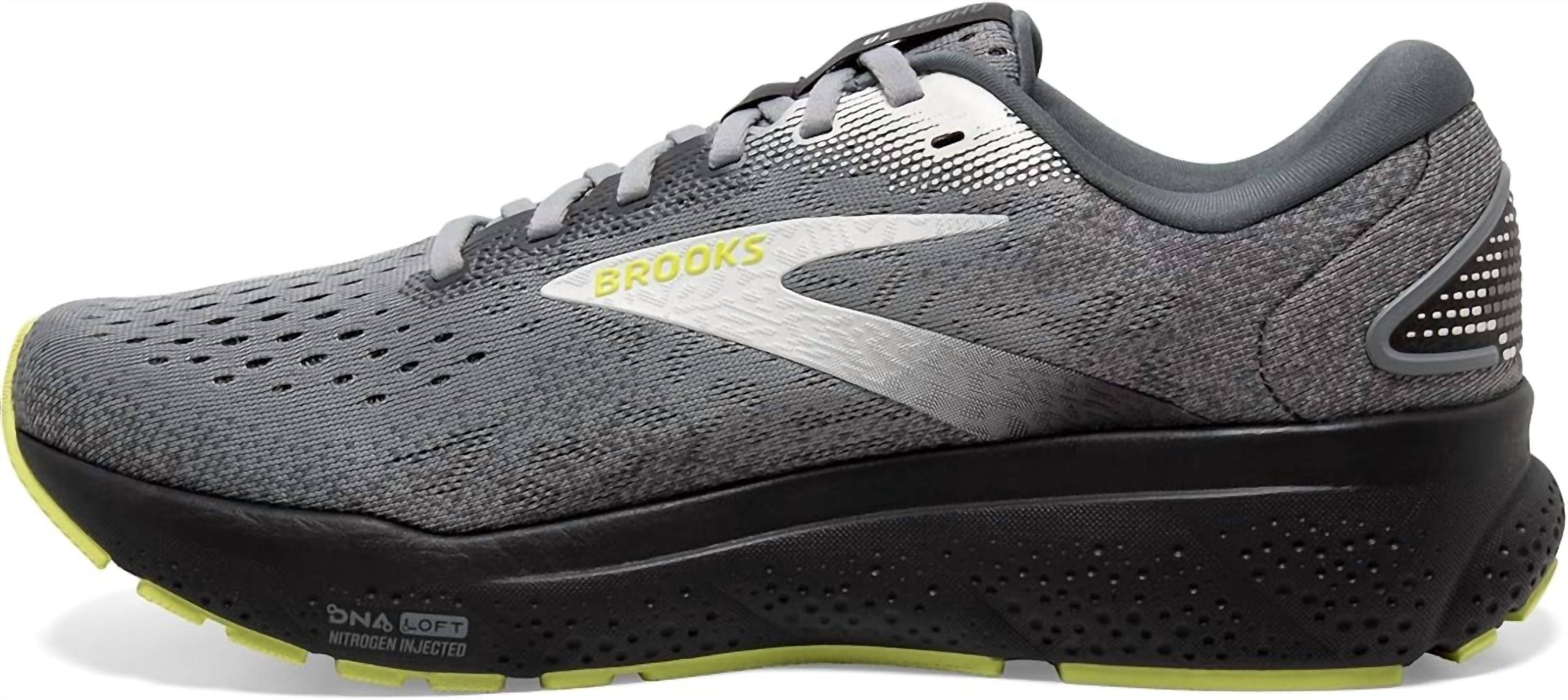 BROOKS Men's Ghost 16 Shoe in primer grey lime - men's sneaker - view 4