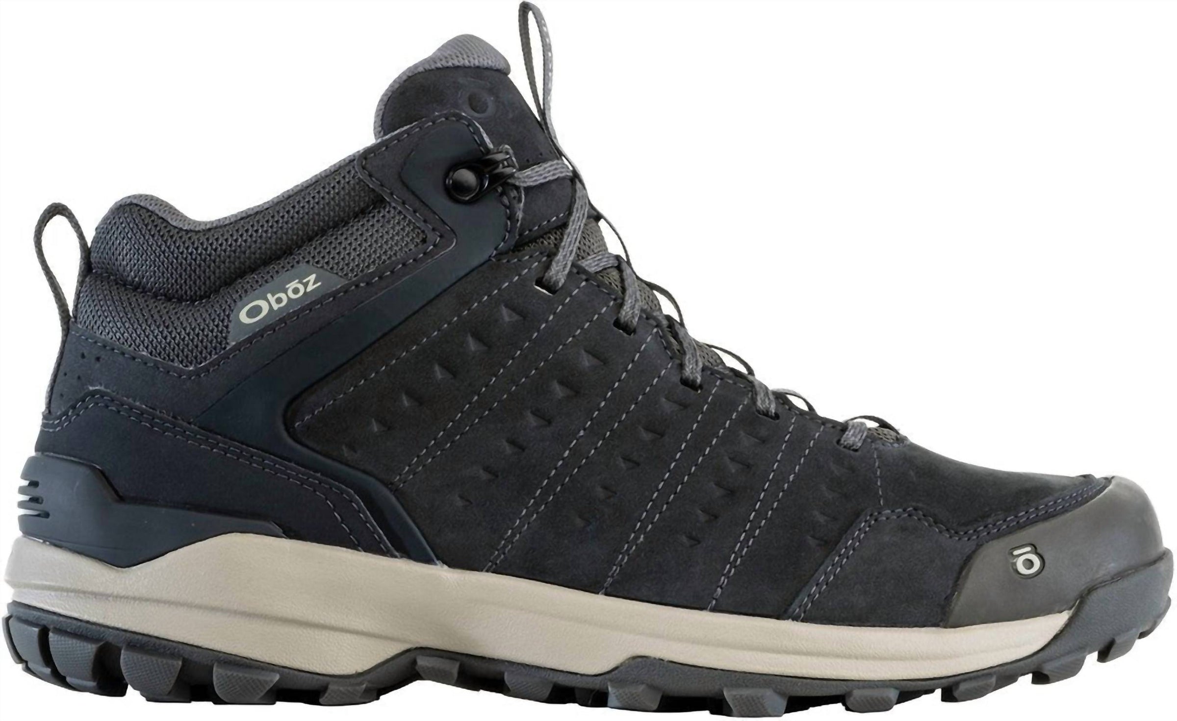 Oboz Men's Sypes Mid Leather B-dry Boots in lava rock - men's boots - detail view