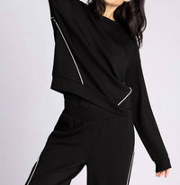 Thread & Supply Britney Top in black - women's long sleeve top - view 4