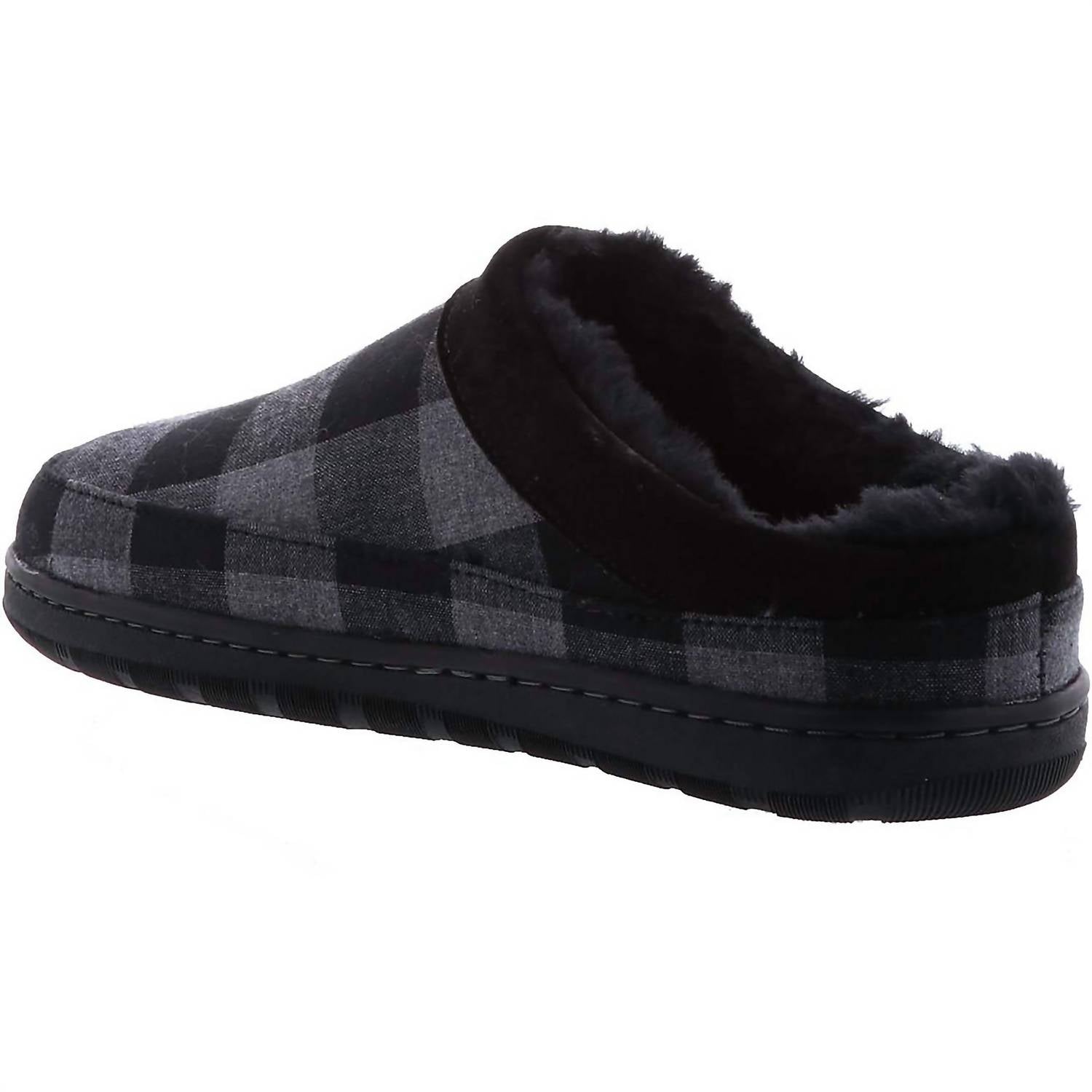 Lamo Men's Julian Clog Ii Slipper in charcoal plaid - men's loafer - alternate view