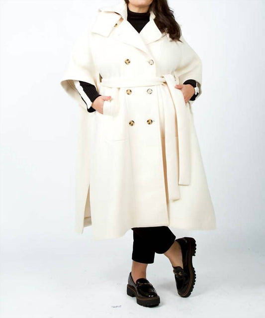 Psophia - Short Sleeve Poncho Trench - Plus