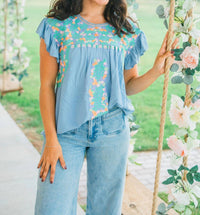 Layerz Clothing - Addie Embroidered Tunic Top