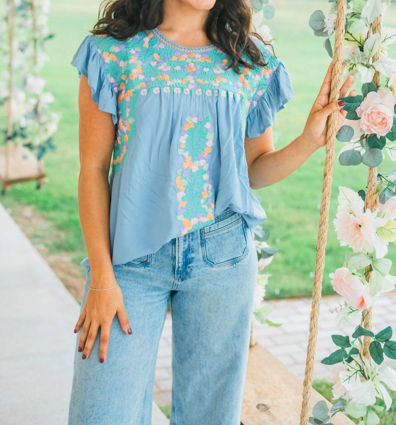 Layerz Clothing - Addie Embroidered Tunic Top
