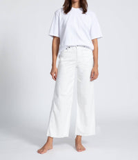 Askk Ny - Crop Wide Leg Twill Pant