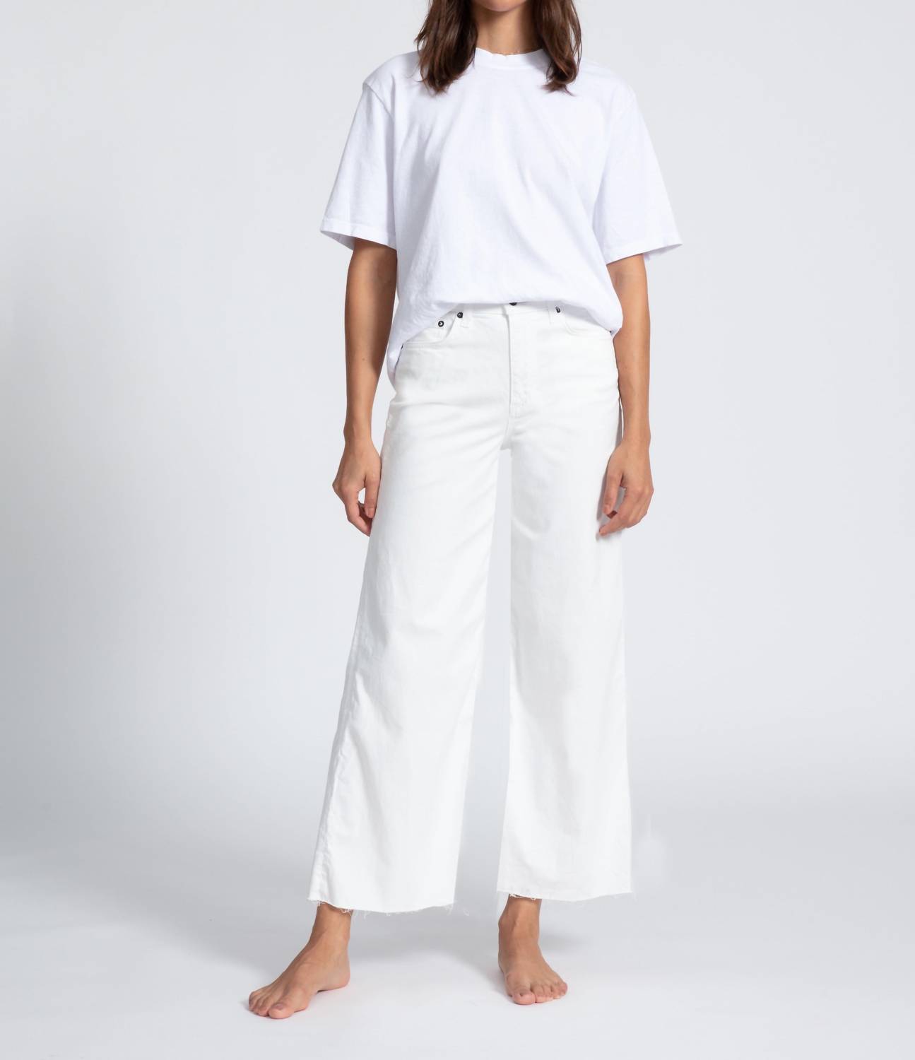 Askk Ny - Crop Wide Leg Twill Pant