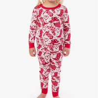 Rufflebutts - Girl's Softsnooze Ruffle Long Sleeve Pajama Set With Signature Rear Ruffles