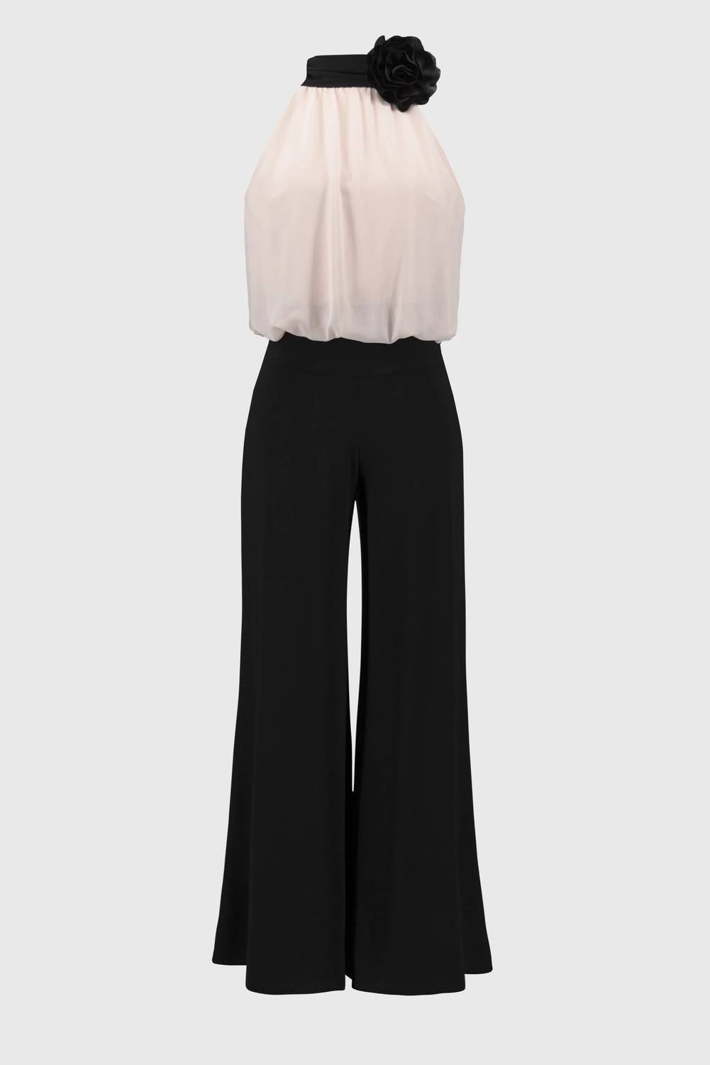 Joseph Ribkoff - Shyla Silky Knit And Chiffon Wide Leg Jumpsuit