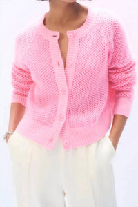 White + Warren - Cashmere Mesh Cardigan