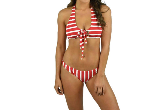 Milly - Stripe Grommet Santorini Bikini Top