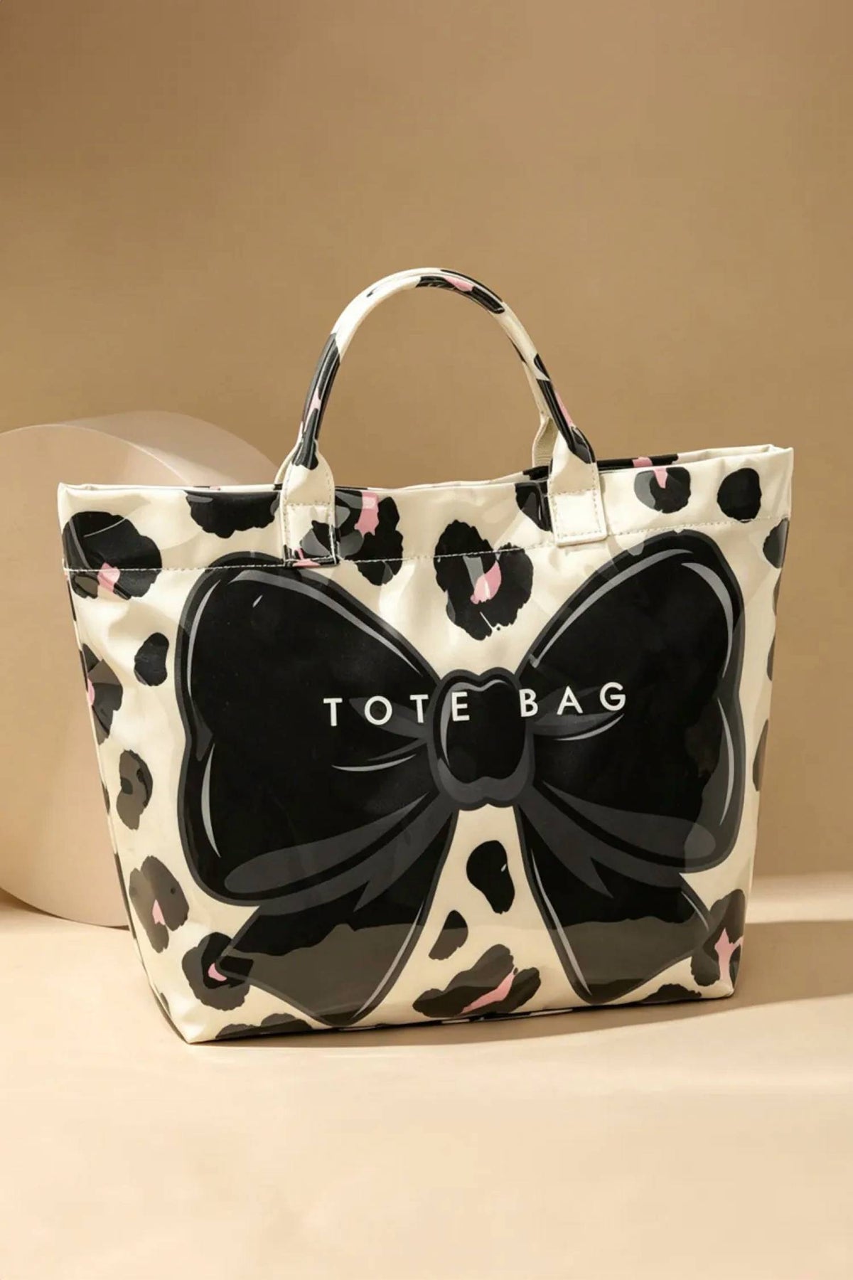 66Disco - Leopard Bow Tote Bag