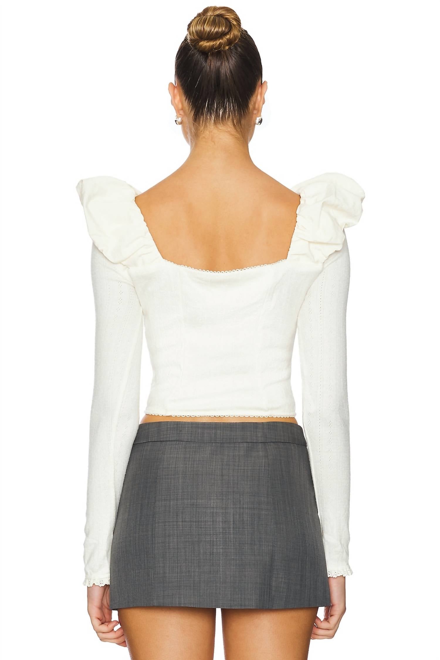 For Love & Lemons - Aliyah Pointelle Top