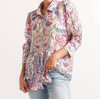 Papillon - Floral Print Shirt With Balloon Sleeves