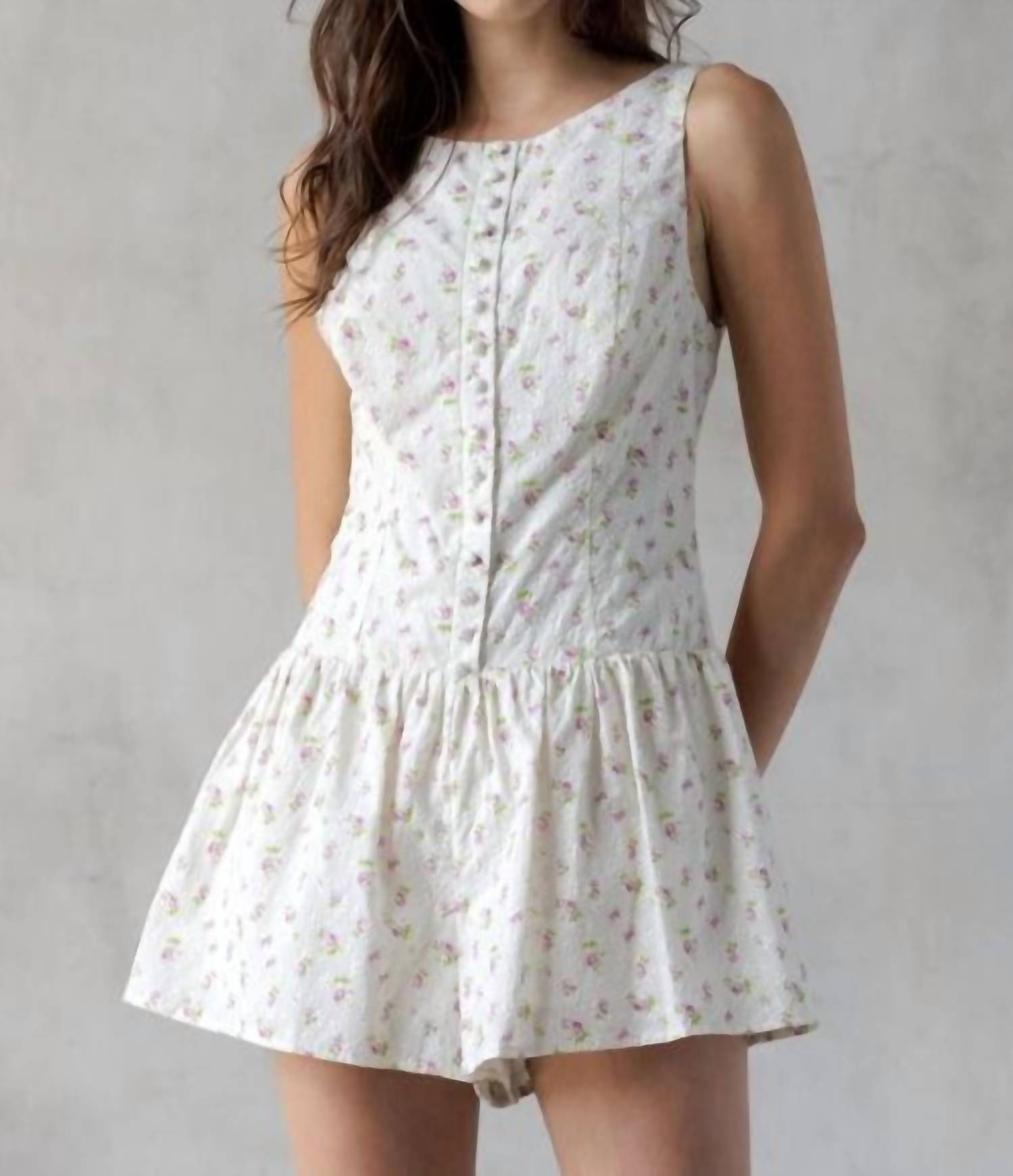 Storia - Floral Button-Down Romper