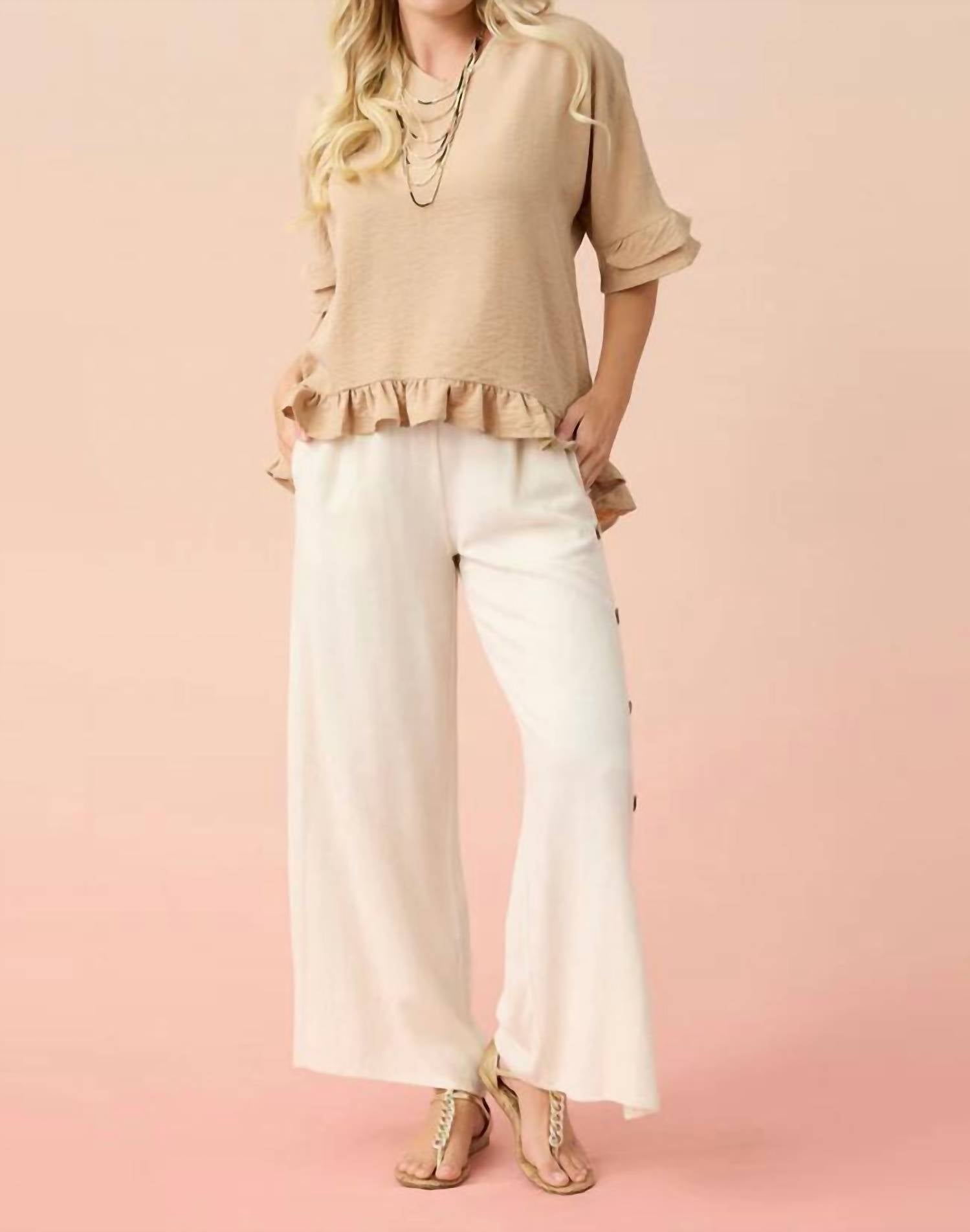 Coco + Carmen - Carley Flowy Ruffle Top